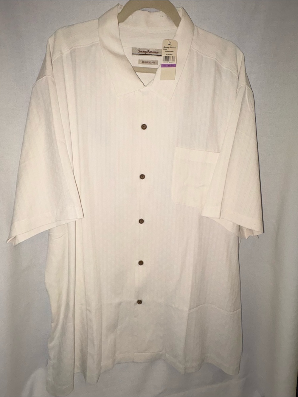Tommy Bahama Silk White 'DaVine Intervention' Winged Wine Glass Shirt XXL - Picture 3 of 7
